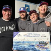 Southern Tides Fishing Charters participating in a Crystal Coast speckled trout fishing tournament in North Carolina